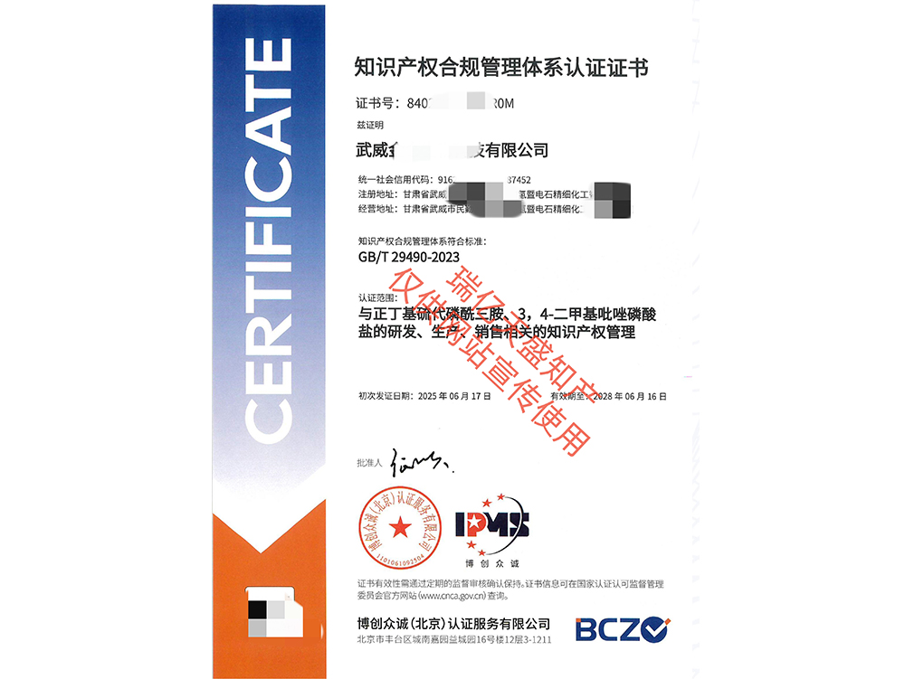 知识产权管理舟曲体系认证（贯标）